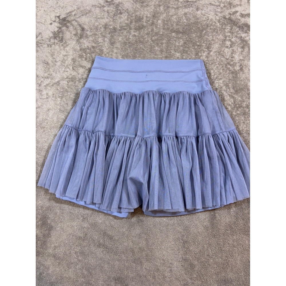 POPFLEX Pirouette Skort Lavender Purple Mesh Tiered Active Skirt XS - Picture 5 of 7